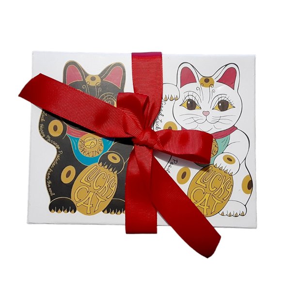 Jojo Do Gato Preto Maneki Neko Asian Cat Cup & Saucer Set by Marina Reis Ramos - Picture 1 of 7